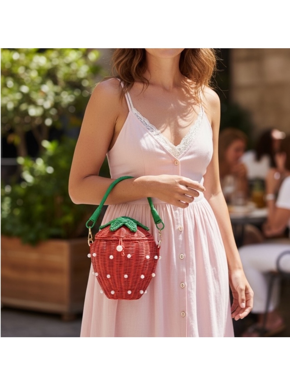 Kate Spade x Target strawberry wicker bag